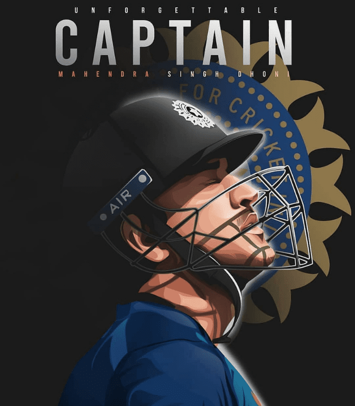 Captain Dhoni wall poster