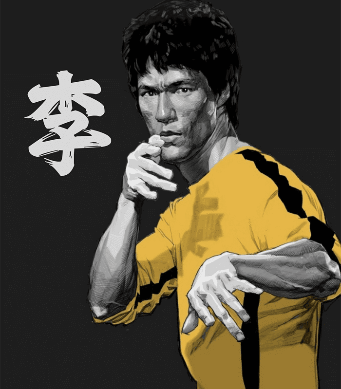 Bruce lee's enter the dragon wall art