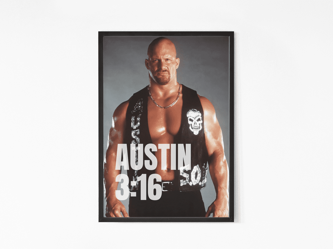 WWE Star Steve Austin Stone Cold Wall Art