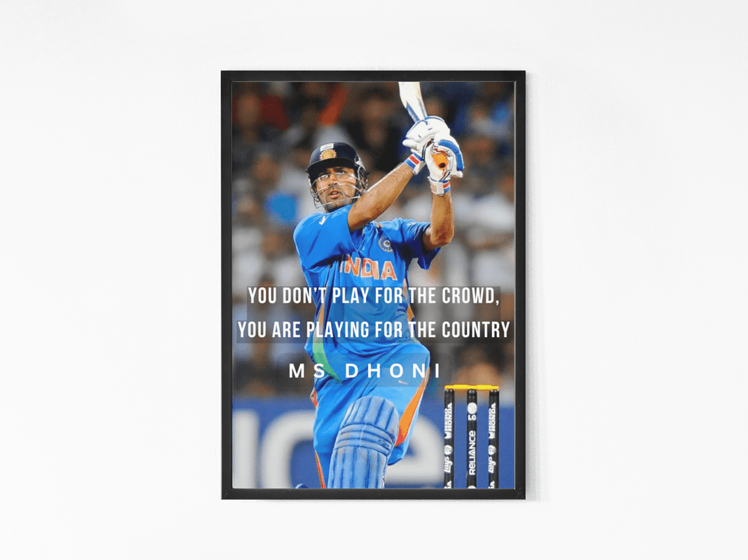 Dhoni's Quote poster