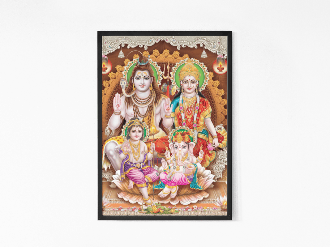 Lord Shiva Family Wall Art