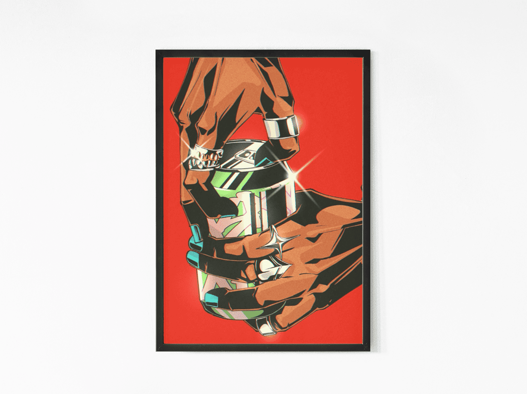 Animated coke wall art