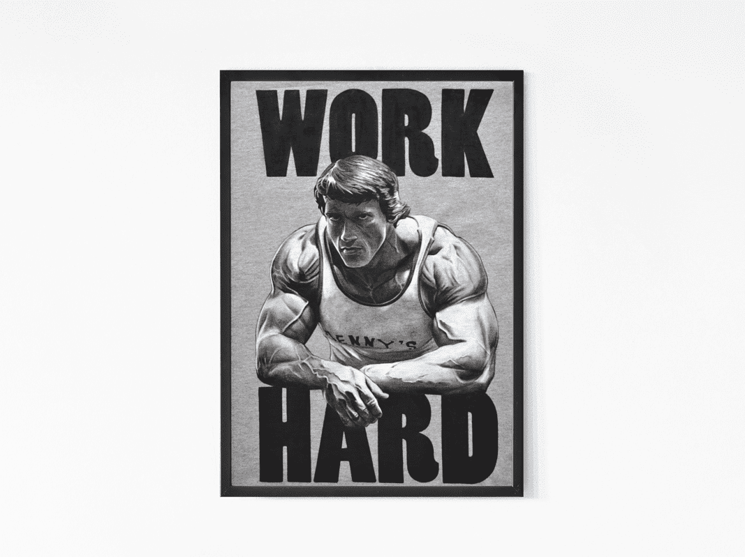 Arnold motivational quote wall art