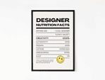 Designer Nutrition Facts Wall Art