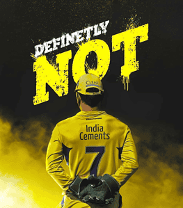 CSK Captain Dhoni Wall Art