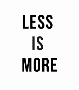 Less is More Motivational Quote Wall Art
