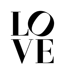 Love Typography Wall Art