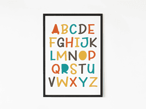 ABCD wall art for kids room for Kid's room and Study room - Image 2