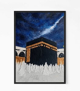 Hand Painted Makkah Wall Art