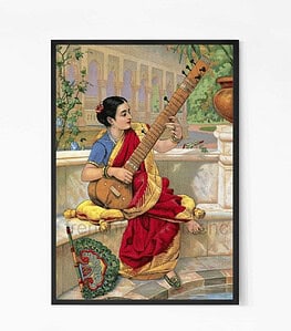 Raja Ravi Varma Kadambari Painting Wall Art