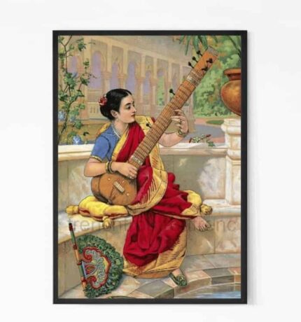 Raja Ravi Varma Kadambari Painting Wall Art