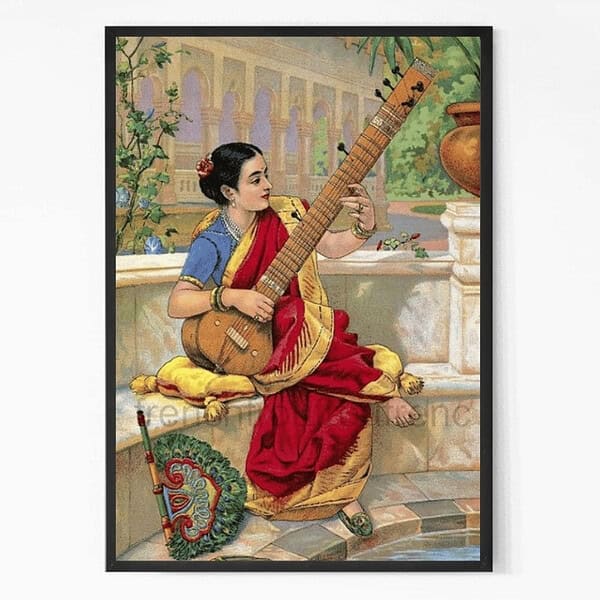 Raja Ravi Varma Kadambari Painting Wall Art