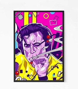 Smoking elon musk wall art