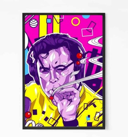 Smoking elon musk wall art