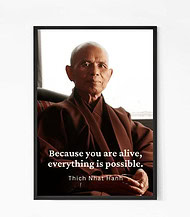 Thich Nhat Hanh Motivational Quote Wall Art