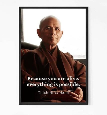 Thich Nhat Hanh Motivational Quote Wall Art