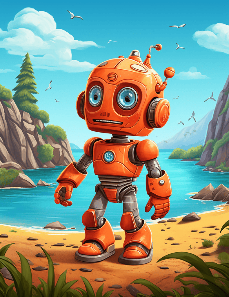 Robot Book Cover For Kids 06