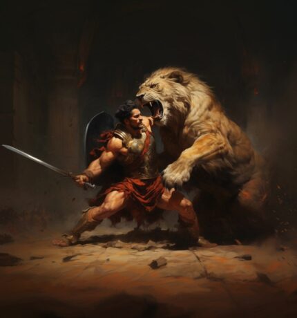 Hercules and the Lion of Nemea Wall Art