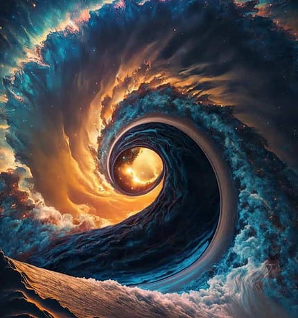 Ocean Wave Swirl wall art