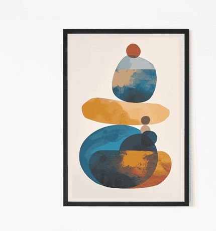 Balance stones for calm wall art