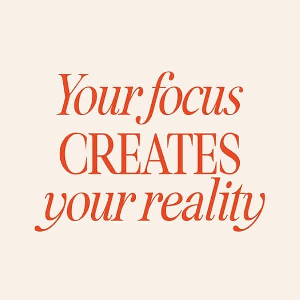 Focus creates reality quote wall art