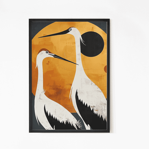 Japanese crane Wall art