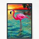 Sunset Flamingo Wall Art