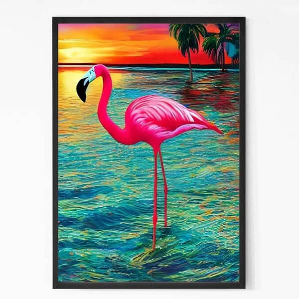 Sunset Flamingo Wall Art