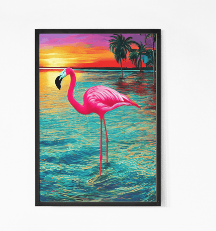 Sunset Flamingo Wall Art