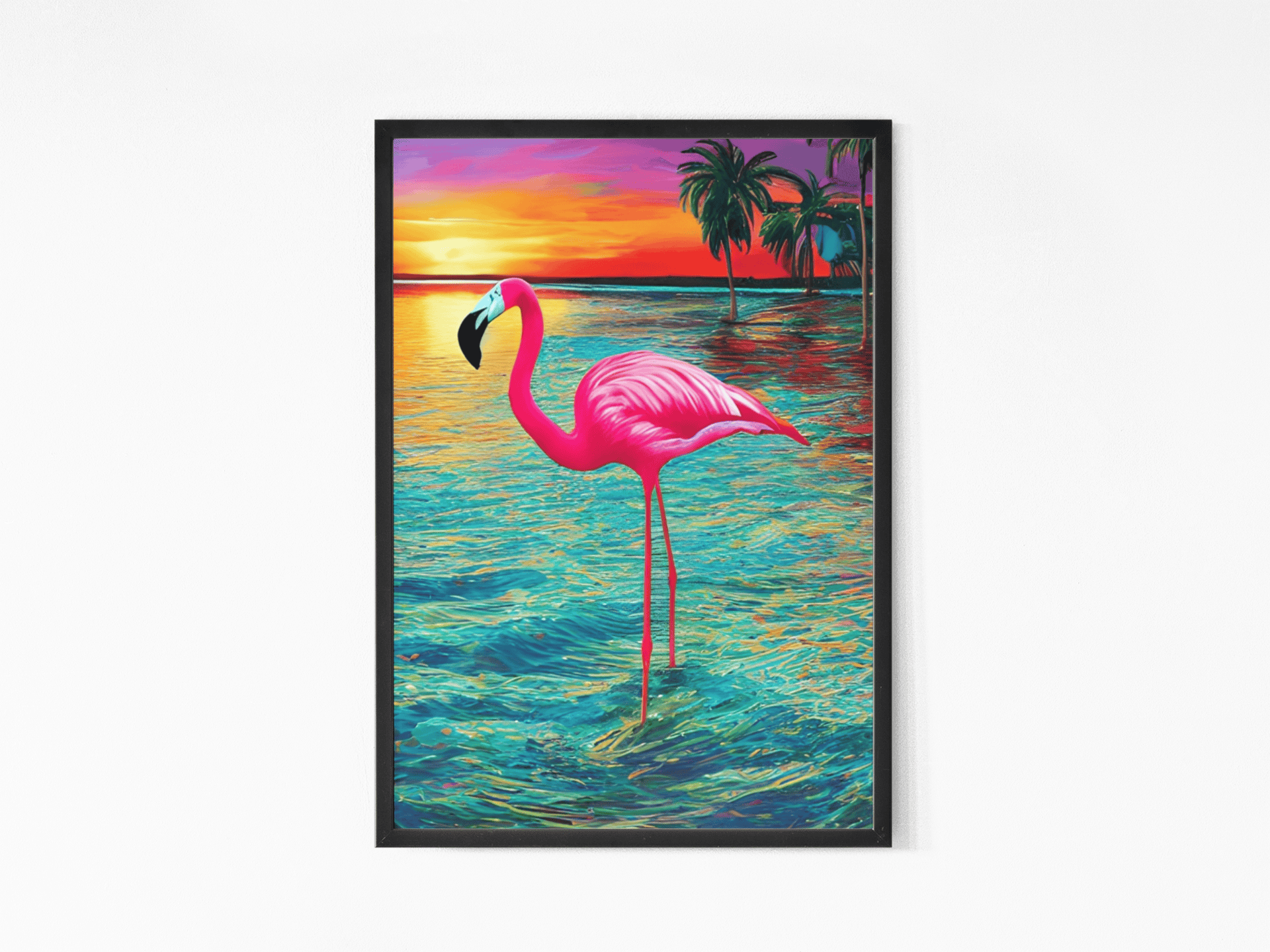 Sunset Flamingo Wall Art