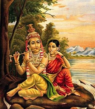 Ānanda Radha Krishna Painting Wall Art