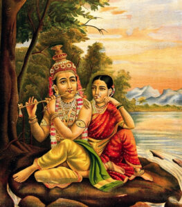Ānanda Radha Krishna Painting Wall Art