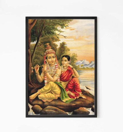 Ānanda Radha Krishna Painting Wall Art