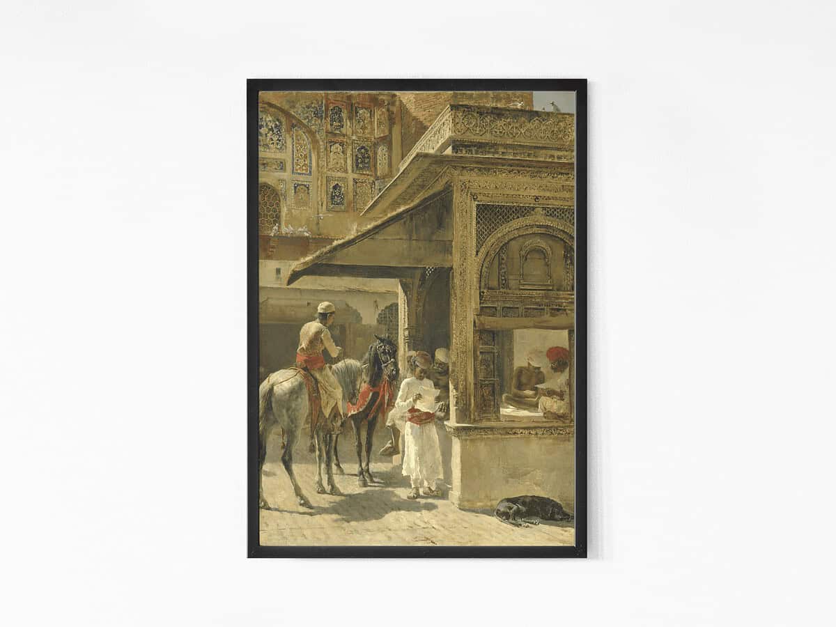 Hindu Merchants Street Painting Wall Art