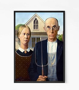 American Gothic Painting Wall Art