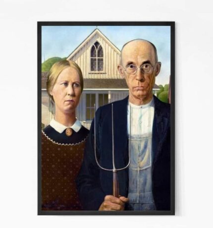 American Gothic Painting Wall Art