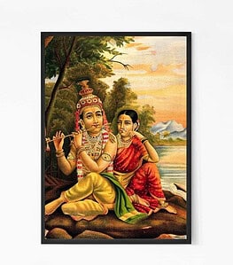 Ānanda Radha Krishna Painting Wall Art