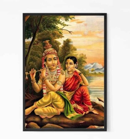 Ānanda Radha Krishna Painting Wall Art