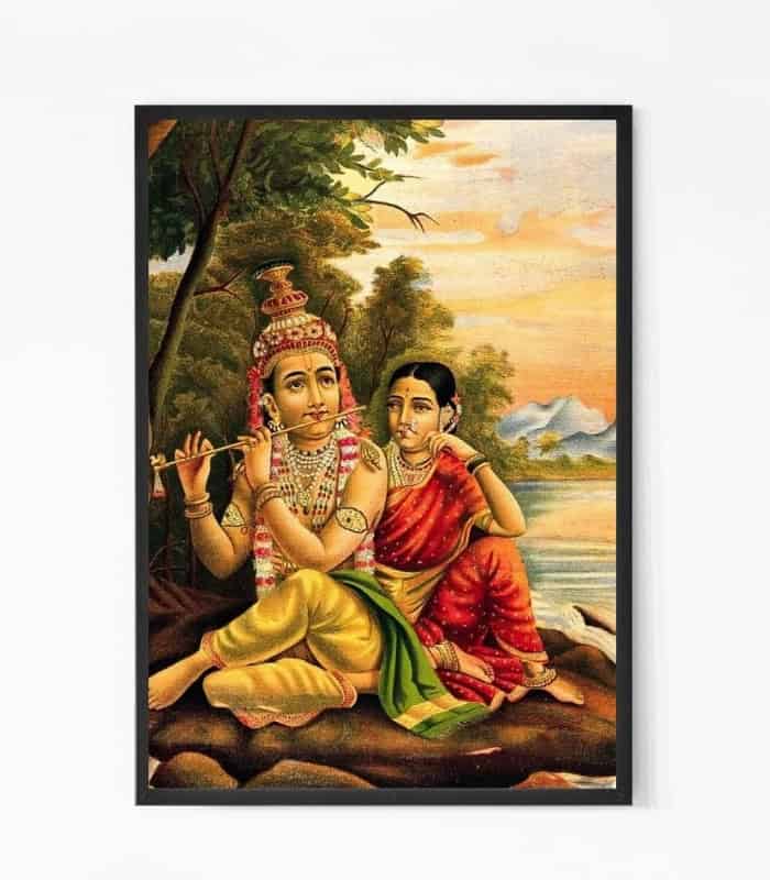 Ānanda Radha Krishna Painting Wall Art