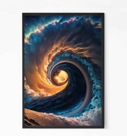 Beautiful Ocean Wave Swirl Wall Art