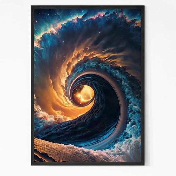 Beautiful Ocean Wave Swirl Wall Art