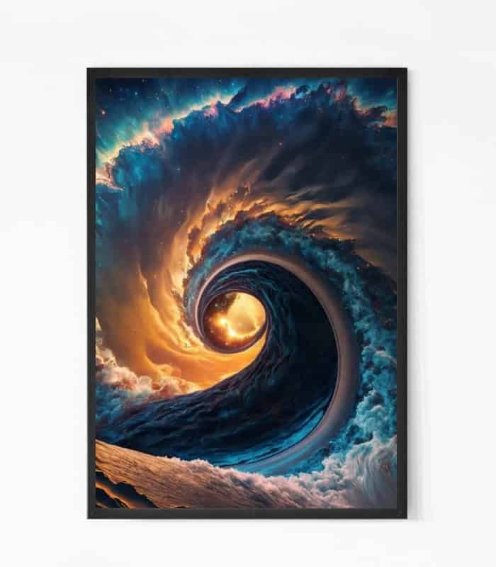 Beautiful Ocean Wave Swirl Wall Art