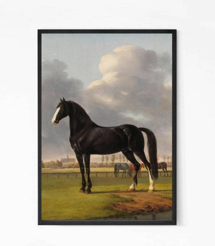 Black Horse Painting Wall Art