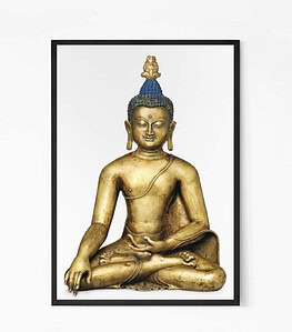 Buddha in The Bhumi-Sparsha Mudra Wall Art