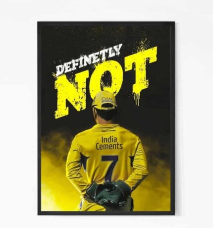 CSK Captain Dhoni Wall Art