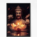 Calming Buddha in Lotus Wall Art