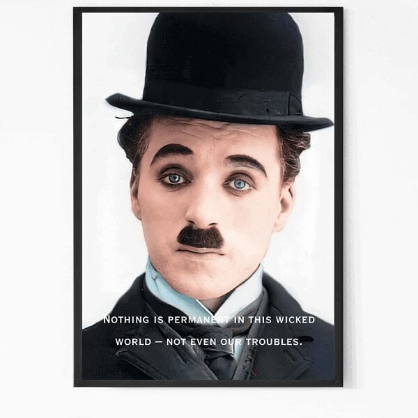 Charlie Chaplin Quote Wall Art