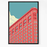 Colorful Modern Building wall Art