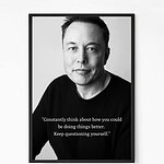 Elon Musk Motivational Quote Wall Art