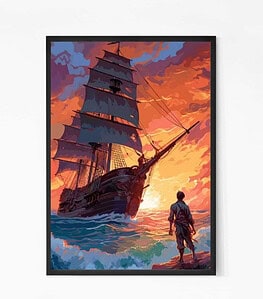 Fearless Sailor on the sea wall art